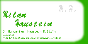 milan haustein business card